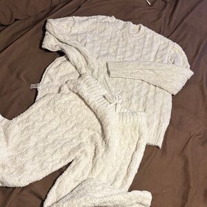 Splendid White Cozy Knit Joggers